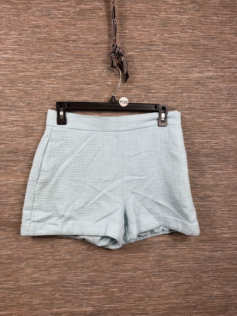 Abercrombie & Fitch Shorts Womens S Blue Tweed Chino Lined Casual Summer Pockets